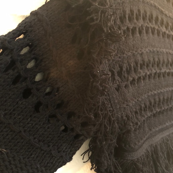 Black Joa Sweater with Fringe - Picture 5 of 10